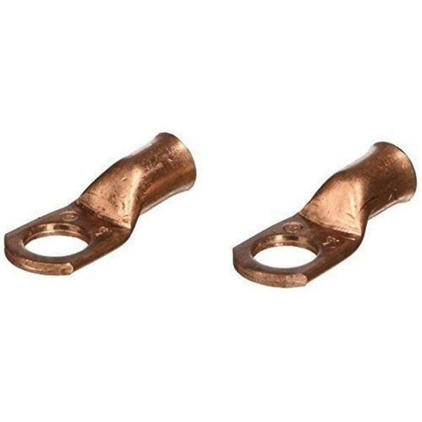 East Penn 0.5 in. Battery Cable Stud Copper Lug, 2 Gauge, 2PK E6B-545